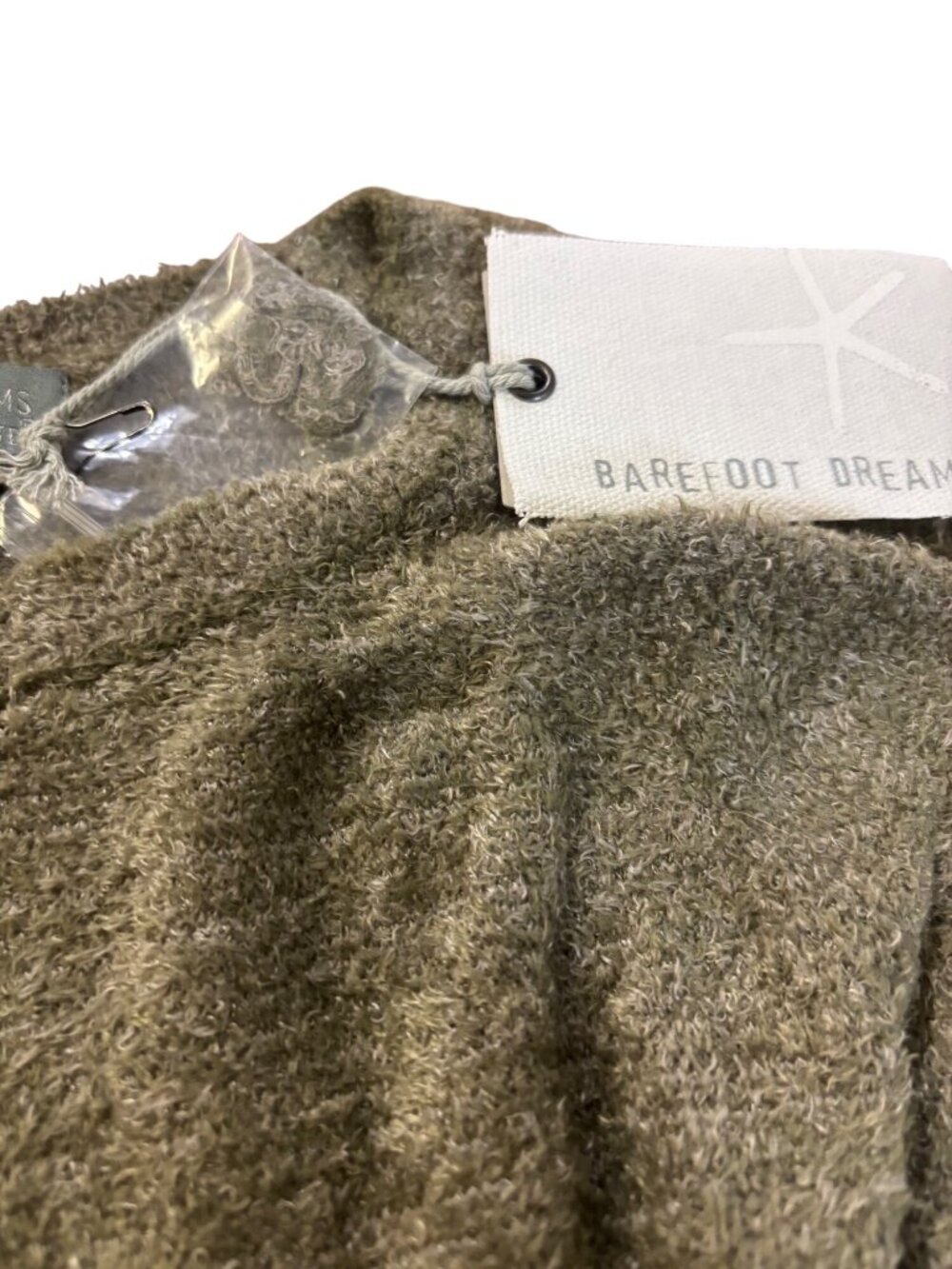 Barefoot Dreams CozyChic Lite Sweater S Olive Green Relaxed Fit - Picture 3 of 4